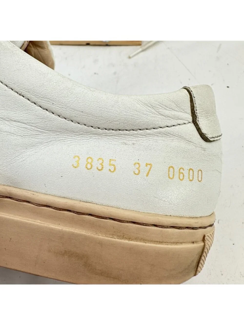 Woman By Common Projects Achilles Women Size EU 37 US 5.5 White Leather Shoes